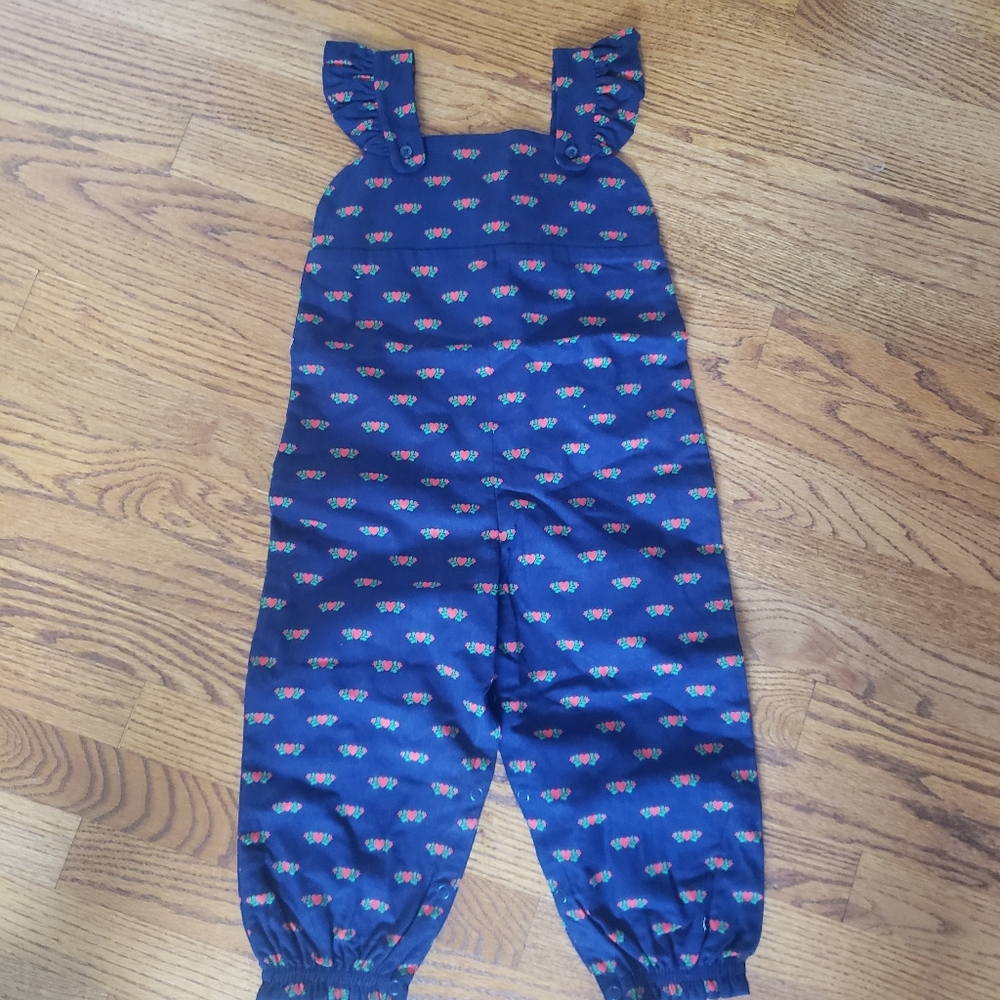 NWT TBBC Violets Vintage Heart Overalls